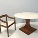 Dining Table with a Portuguese Pink Marble Top in the style of Carlo De Car