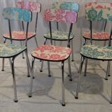 Set of 6 refurbished formica chairs