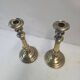 Paire de bougeoirs anciens en laiton