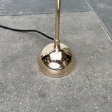 Minimalist brass floor lamp from the mid-century by Dieter Schulz for Wohnbedarf Ag, 1950s.