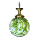 Giant green splatter bubble glass hanging lamp by Marinha Grande