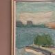 Original Swedish Oil on Canvas – "Coastal Landscape" by Erik Birger Gustavsson – Signed – Dated 1981 – Vintage and Framed – 41 × 33 cm (16.1 × 13 inches)