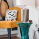 Ecru and black Hepburn sandstone lamp
