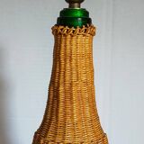 XL bottle lamp foot dressed in rattan 50s