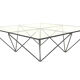 Vintage coffee table in 60s/70s steel wire design