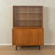 1950s display cabinet, walnut veneer, glass sliding doors