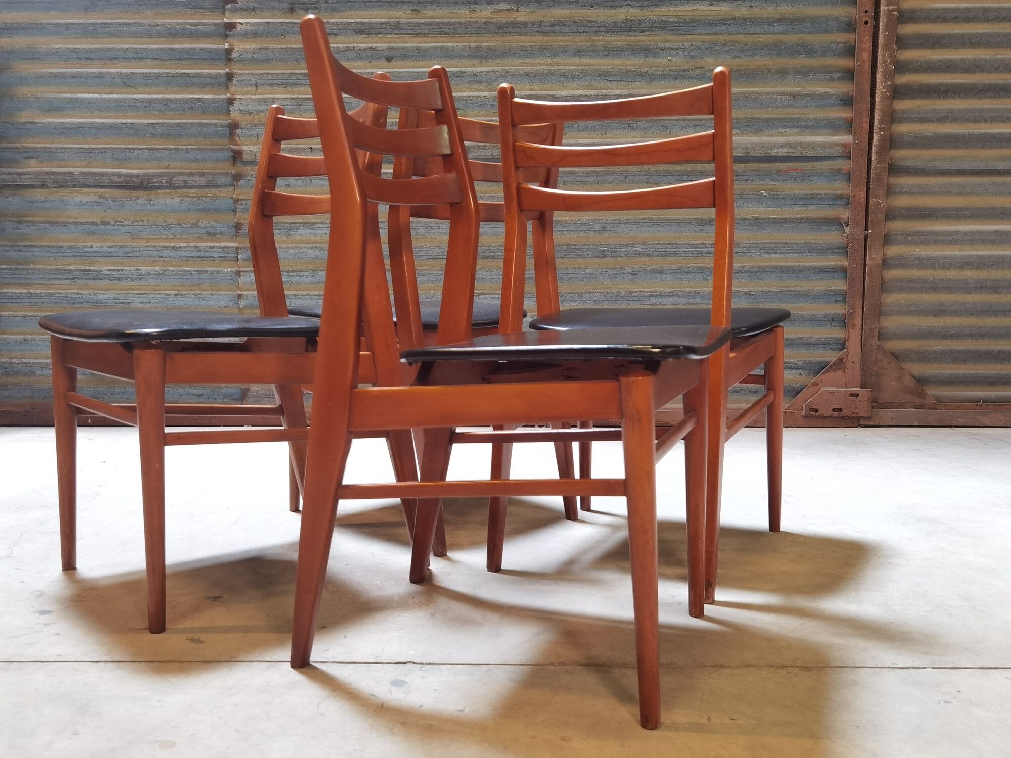 Set of 4 french chairs in scandinavian style year 60