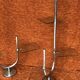 Paire etageres de commerce chromees vintage 1950-1960