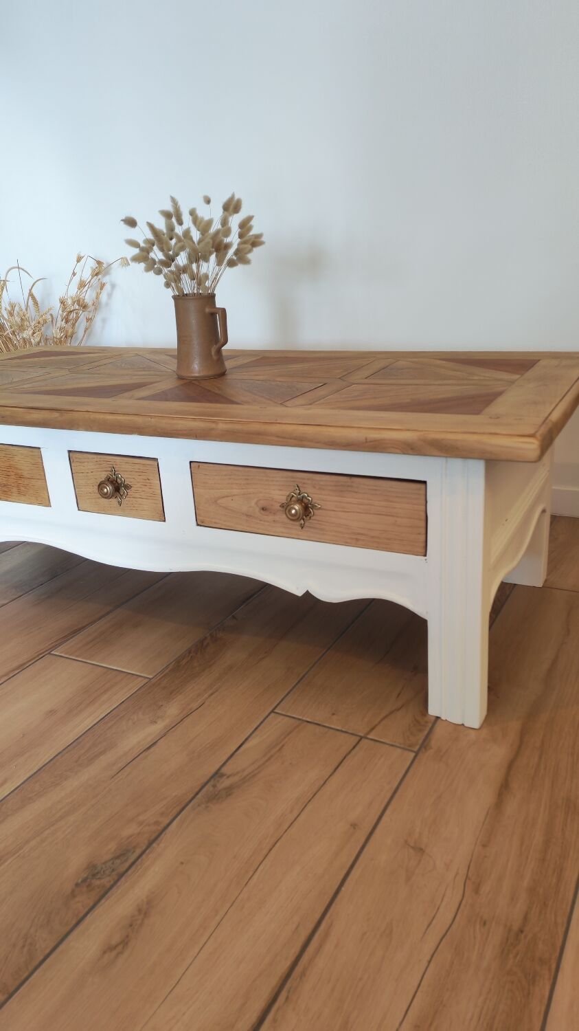 Louise - renovated solid oak coffee table