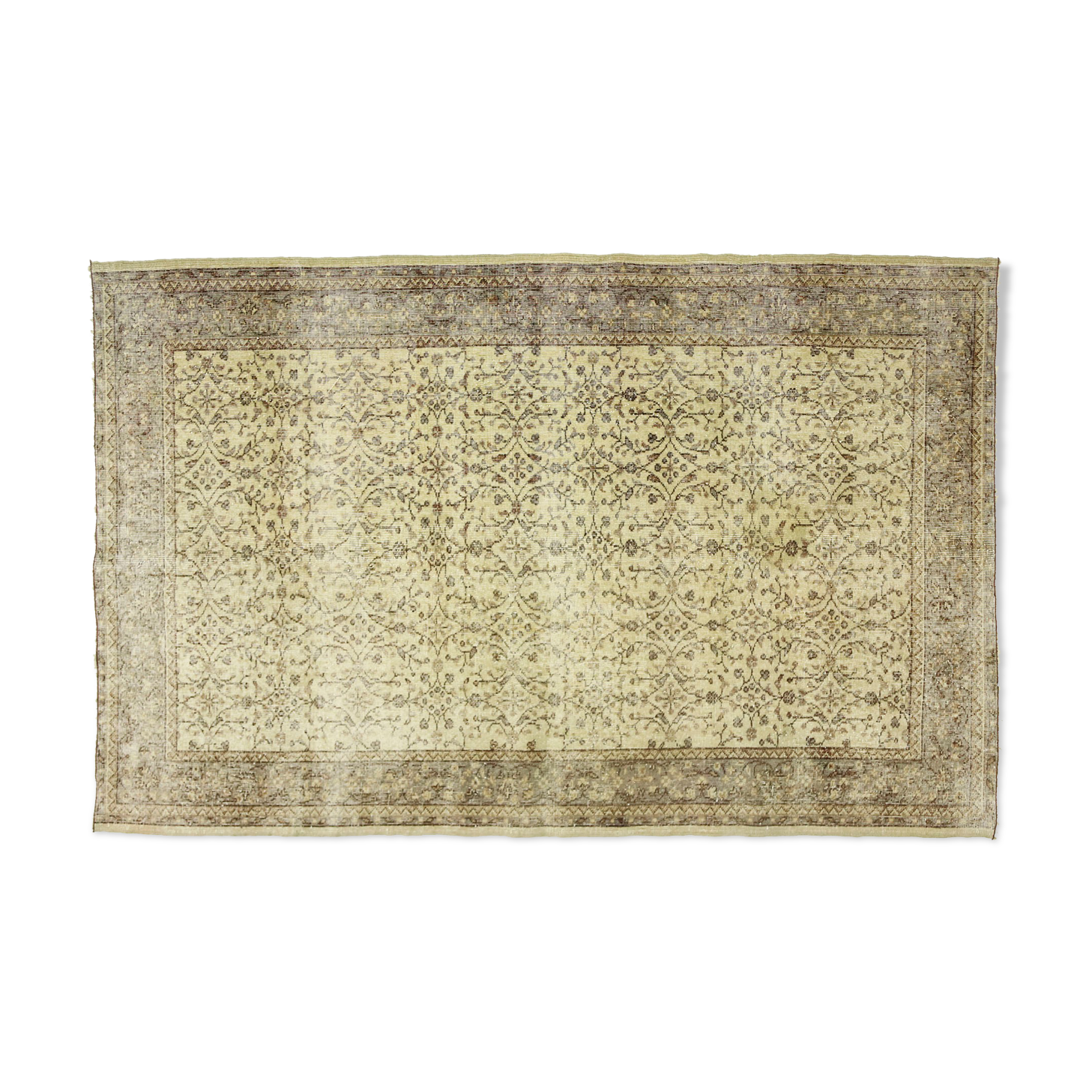 Anatolian handmade vintage rug 243 cm x 159 cm