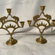 Pair of brass elephant candlesticks