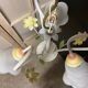 Ancien Lustre Plafonnier Florentine Bouquet Floral Design 1970 Art Décoratif N°2
