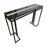 Console en bois acier et résine d'époxy