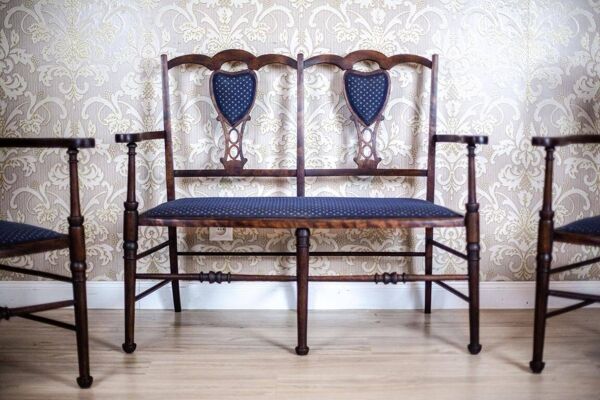 Ensemble de salon vintage, années 1920, ensemble de 3 pièces