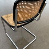 Cesca design chair b32 model in black and chrome