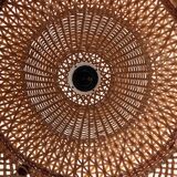 Wicker caning pendant light