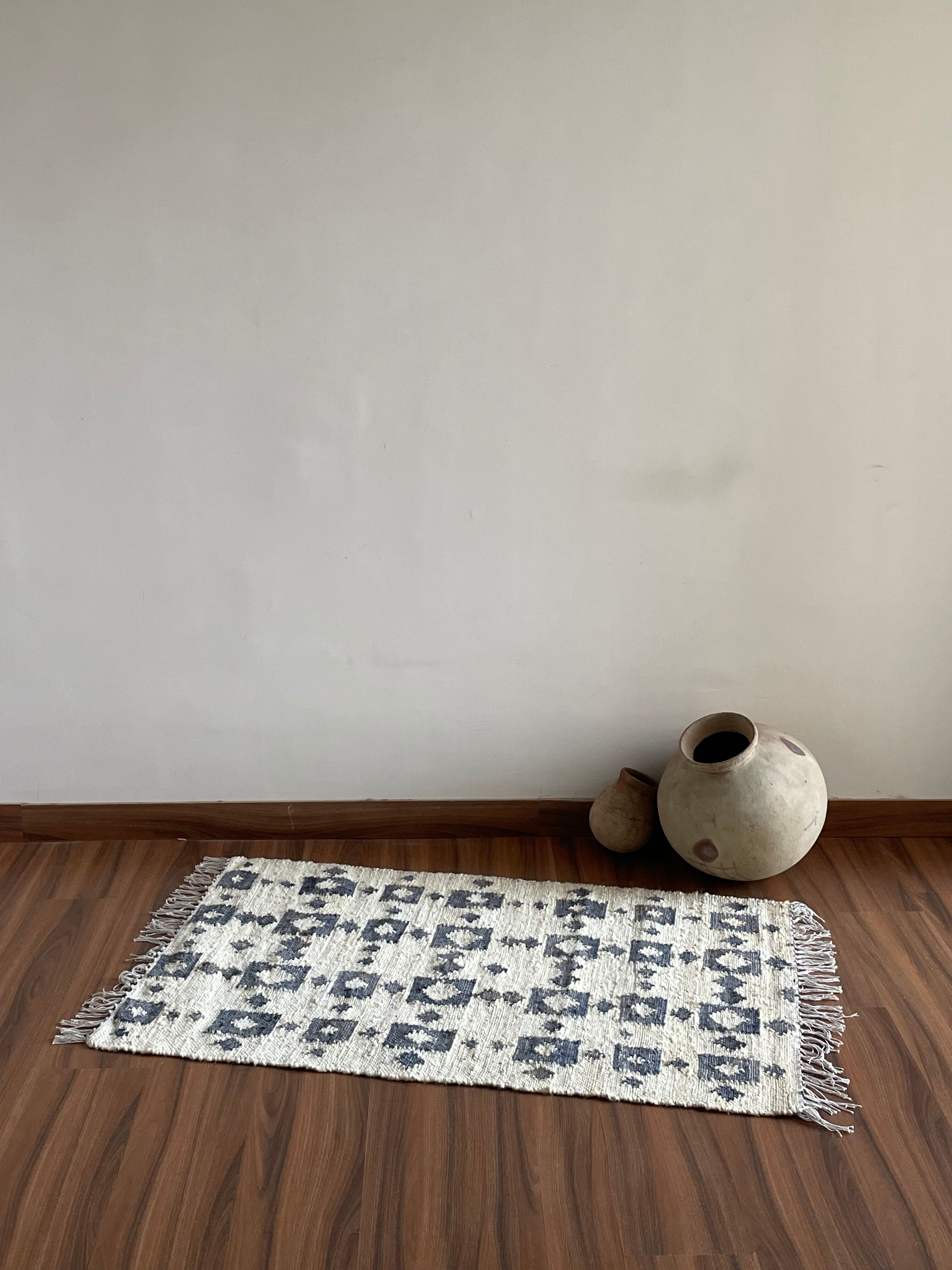 2.5x4ft-hemp\cotton handmade kilim rug,area, floor,dinning area,custom rugs\carpet