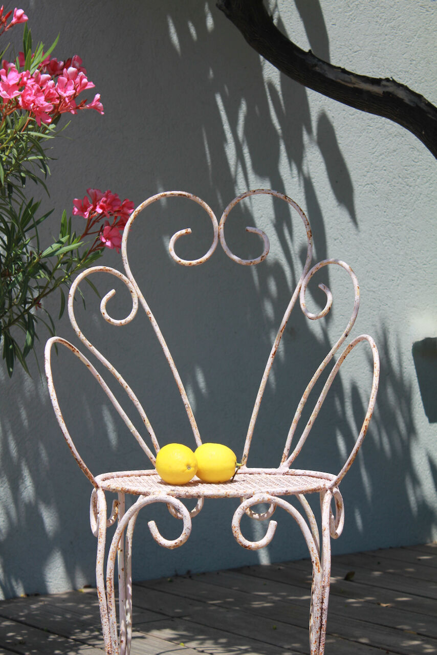 Chaise ancienne en fer forgé
