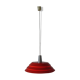 Metal hanging lamp red Mid Century Scandinavian design, pendant light
