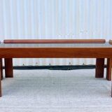 Afra and Tobia Scarpa wood and smoked glass coffee table