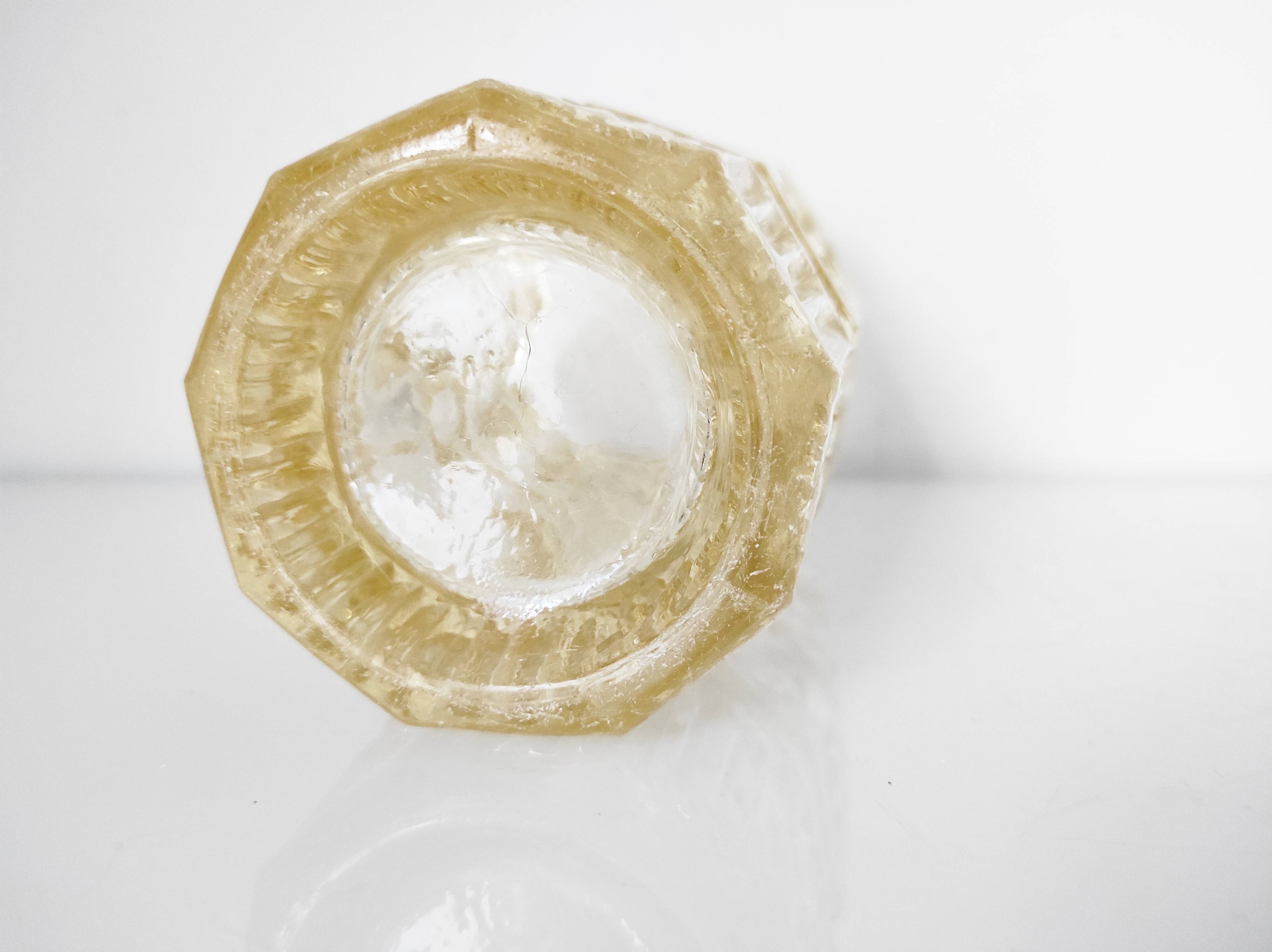 Yellow glass vase by Josef Hoffman for Moser