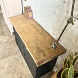 Old Parisian block buffet with black patina