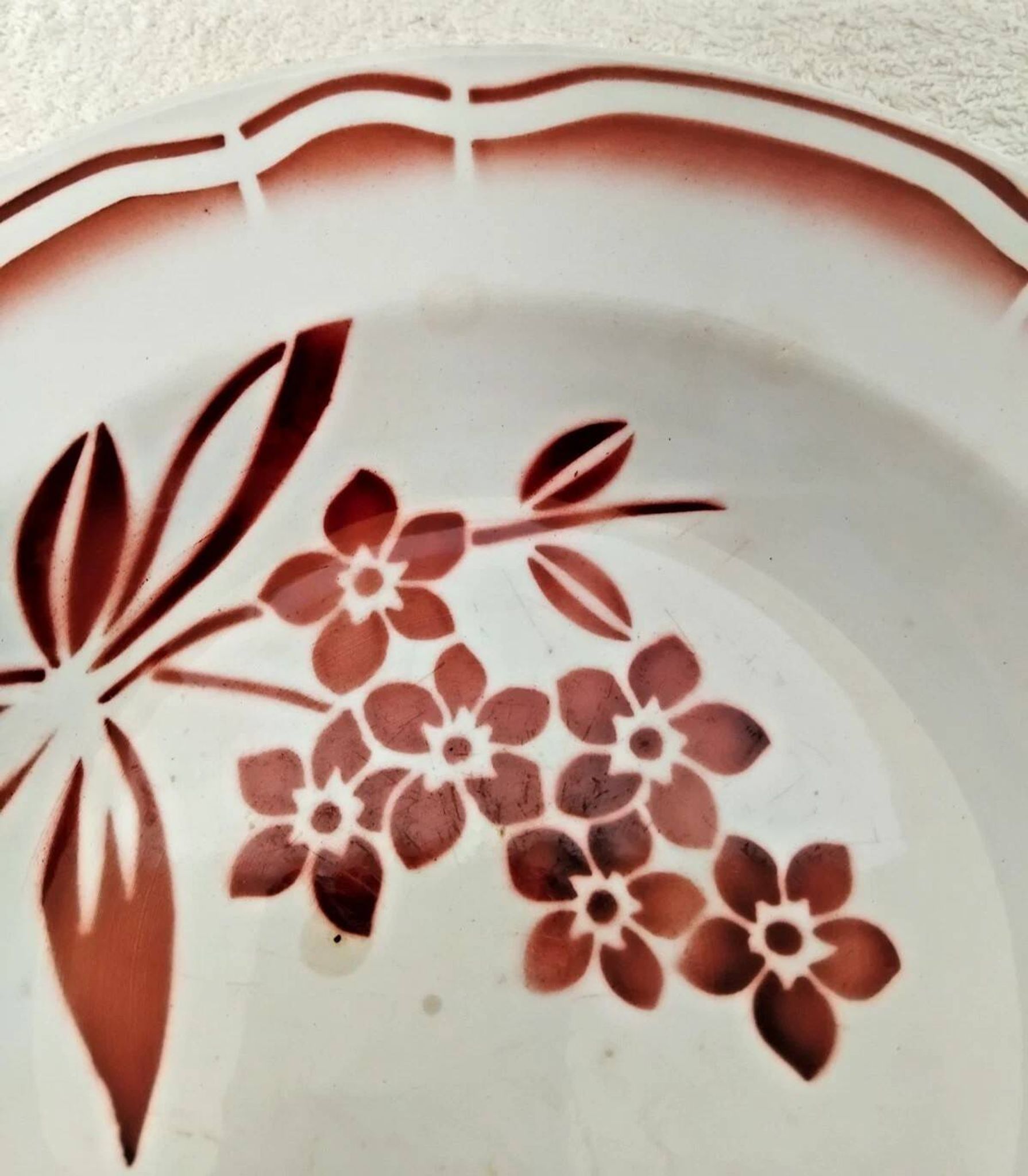 Ancienne Assiette Creuse Badonviller Vintage