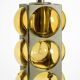 1960s Space Age pendant lamp by Temde made of glass and nickel-plated metal