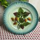 Old strawberry dessert plate