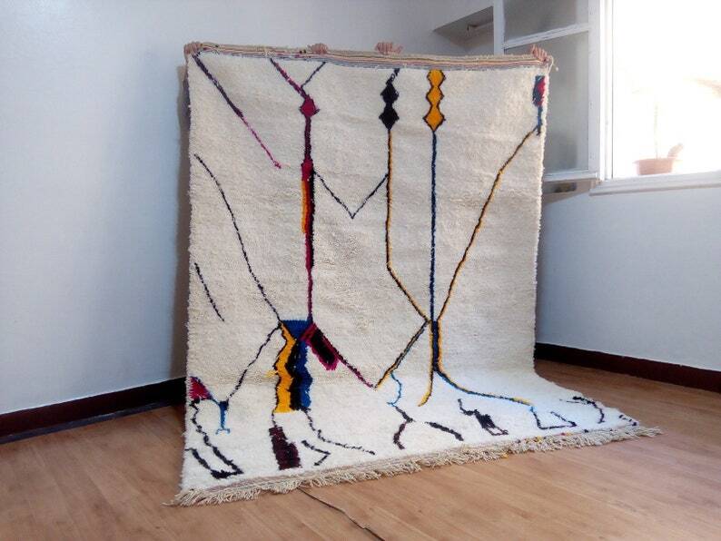 Tapis bérbere fait main traditionnelle 250cmx150cm