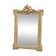 Miroir de cheminée ancien fronton en bois et stuc doré Napoléon III