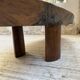 Table basse années 50 plateau bois exotique XXL