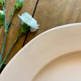 Pink vintage round dish from the digoin manufacture