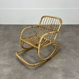 Children's rattan rocking chair
