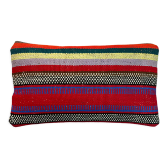 Vintage turkish kilim cushion cover 30x50cm