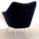Italian Armchair with Brass Legs reupholstered in Magnificent Velvet