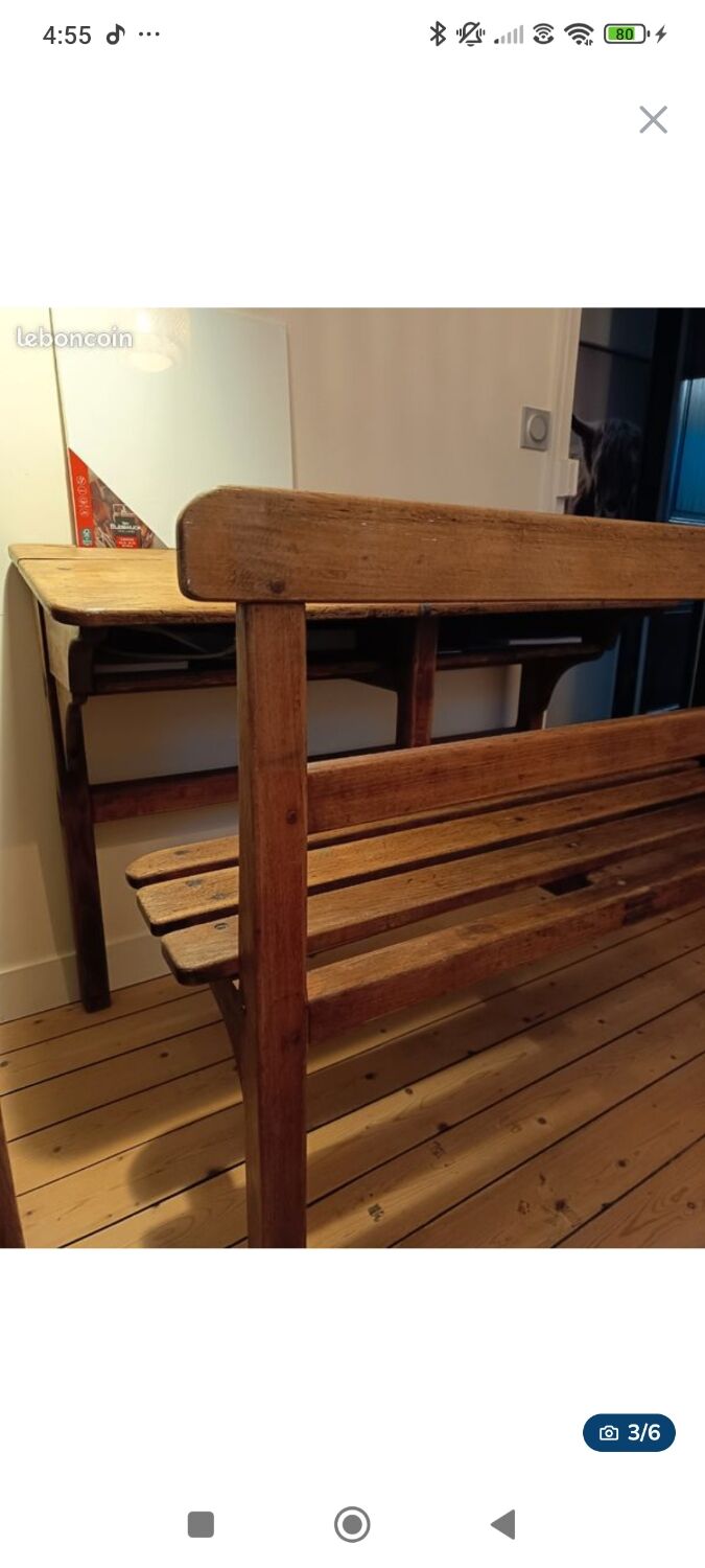 School desk for 2 with bench