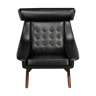 Danish Black leatherette Lounge Chair, 1960s