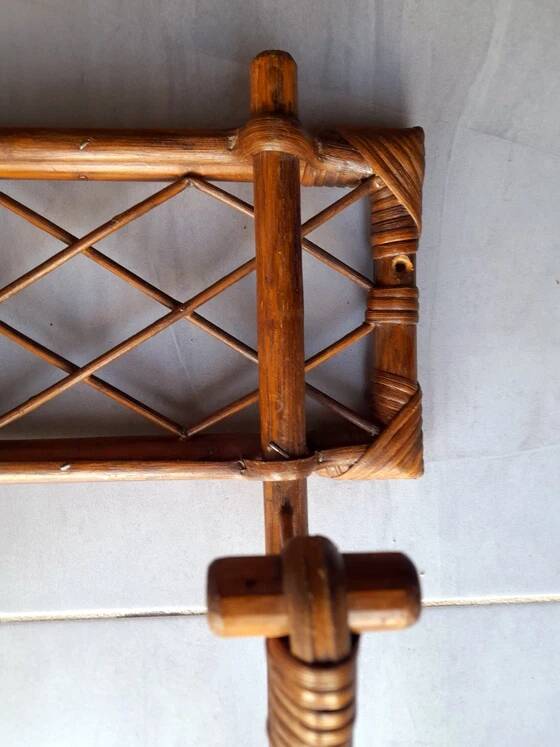 1960s rattan coat rack