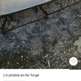 Folding wrought iron bed