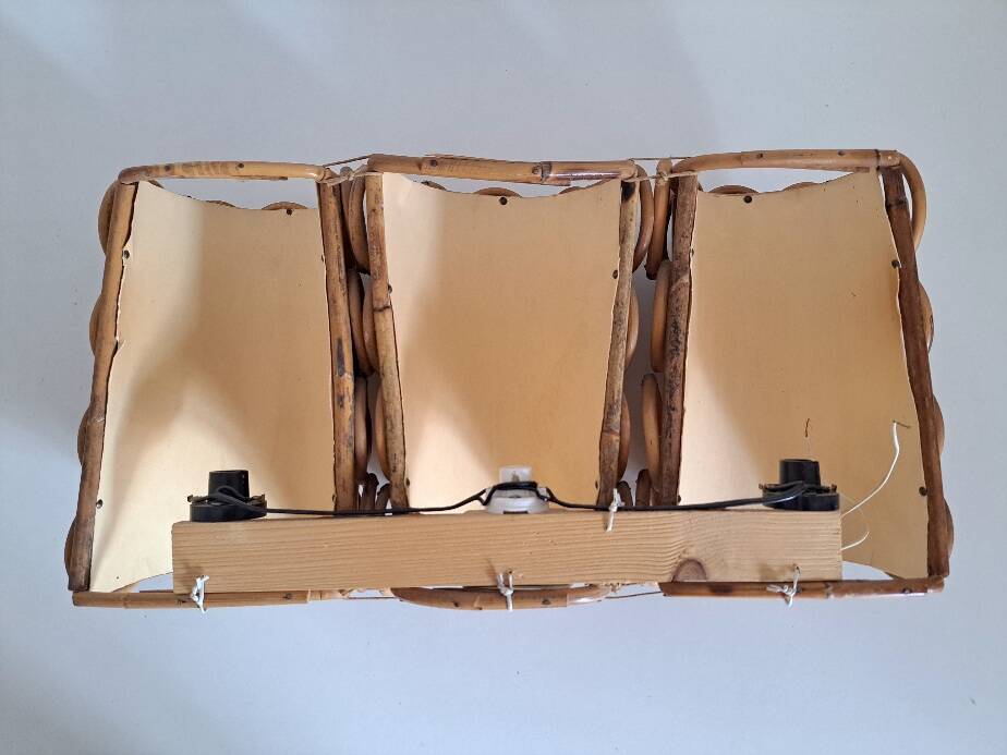 Vintage bamboo wall light