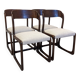 Set of 4 Baumann sled chairs, France circa 1970.