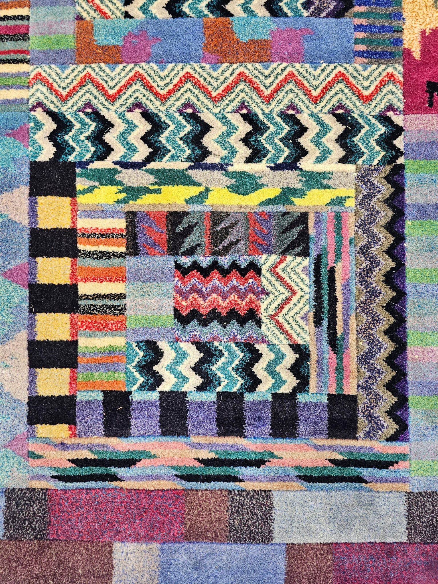Vintage hand-knotted rug model Orion by Ottavio Missoni for Missoni