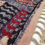 Moroccan Berber carpet Boujaad with colorful patterns 247x162cm