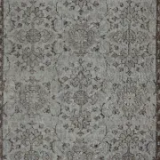 Vintage Handmade Wool Rug. Gray Turkish Area Rug for Modern Home and office