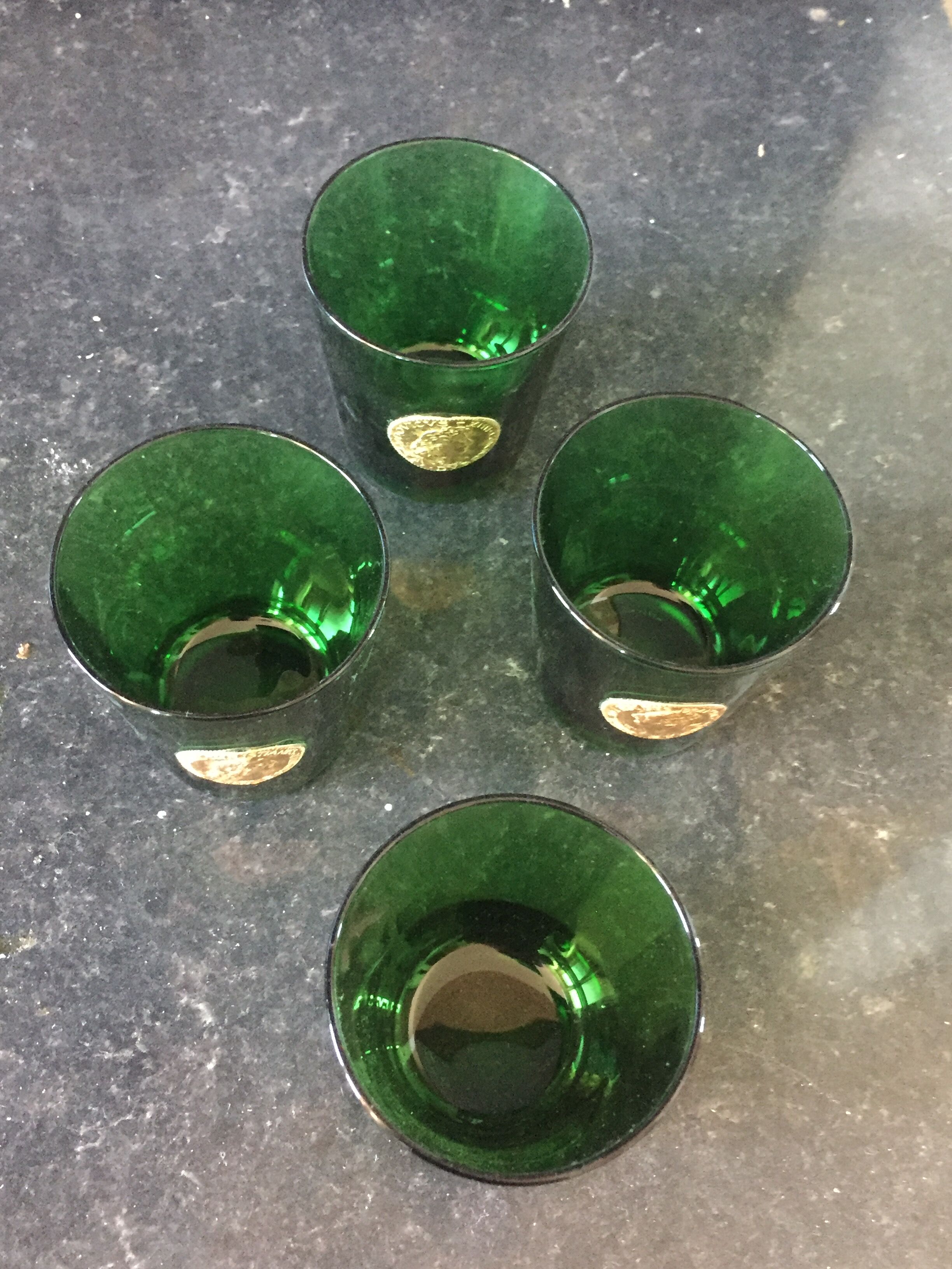 Lot of 4 Dubonnet glasses