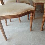 Suite 4 chairs medallion wood and fabric