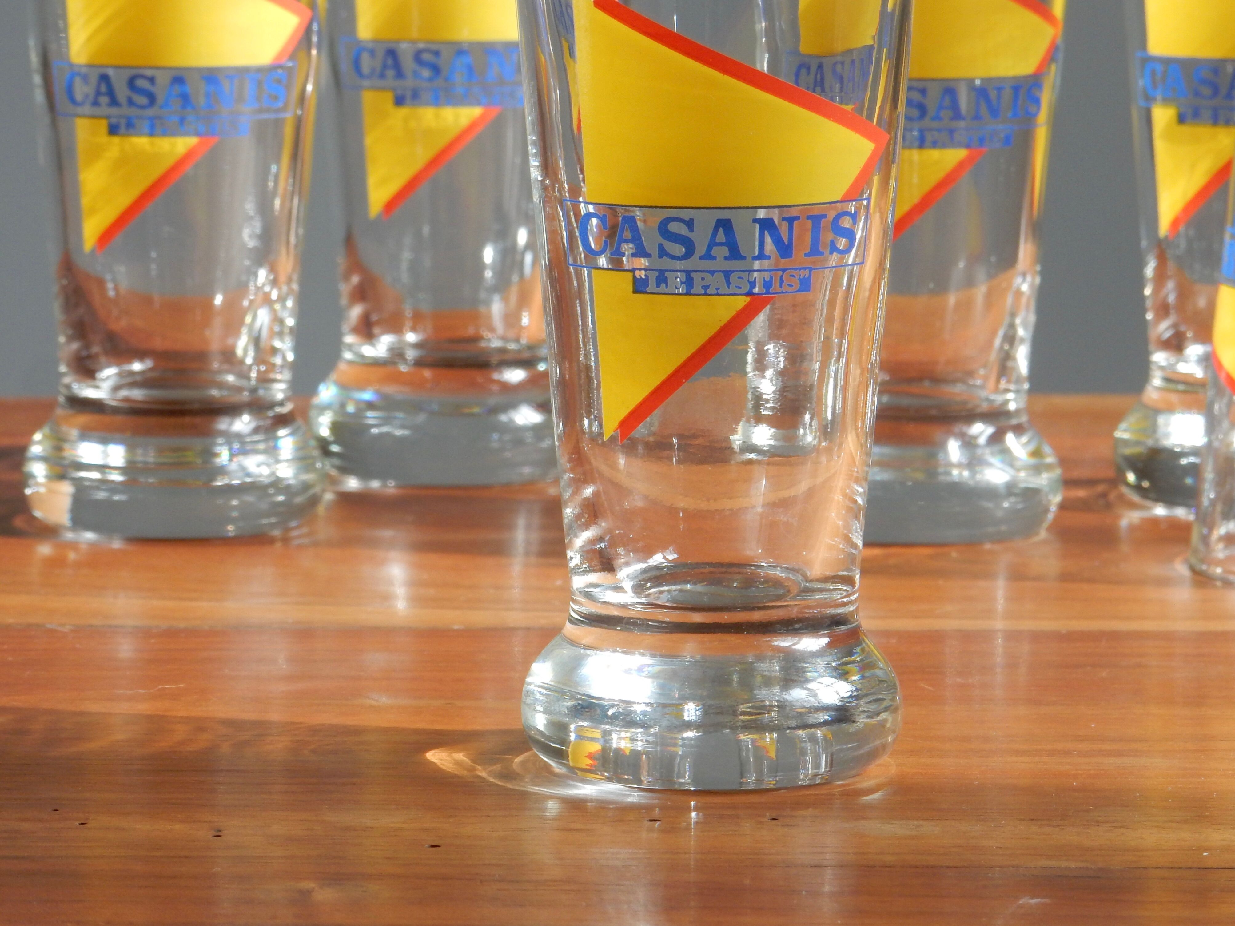 6 glasses Cazanis Pastis French