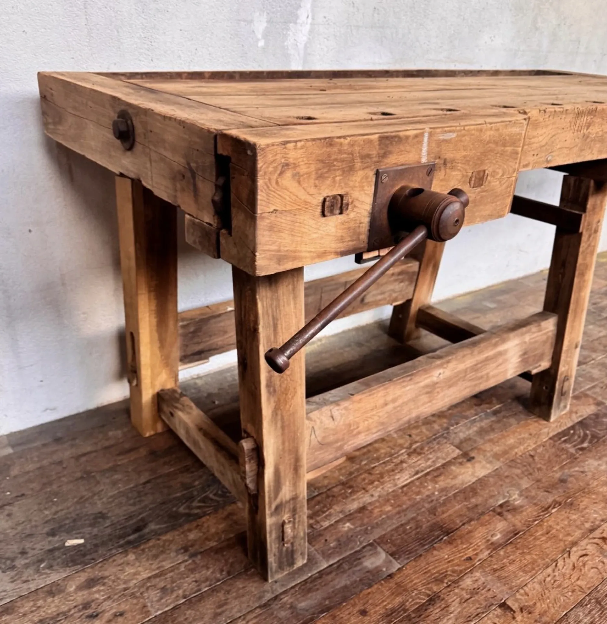 Old small carpenter's workbench from the 1920s.