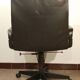 Vintage black leather office chair by Richard Sapper for Knoll 1979